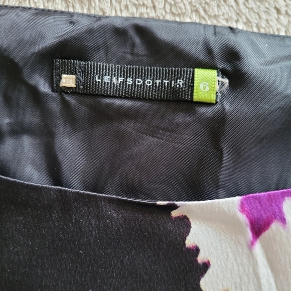 Anthropologie leifsdottir silk floral long sleeve shift dress size 6 - Picture 10 of 12